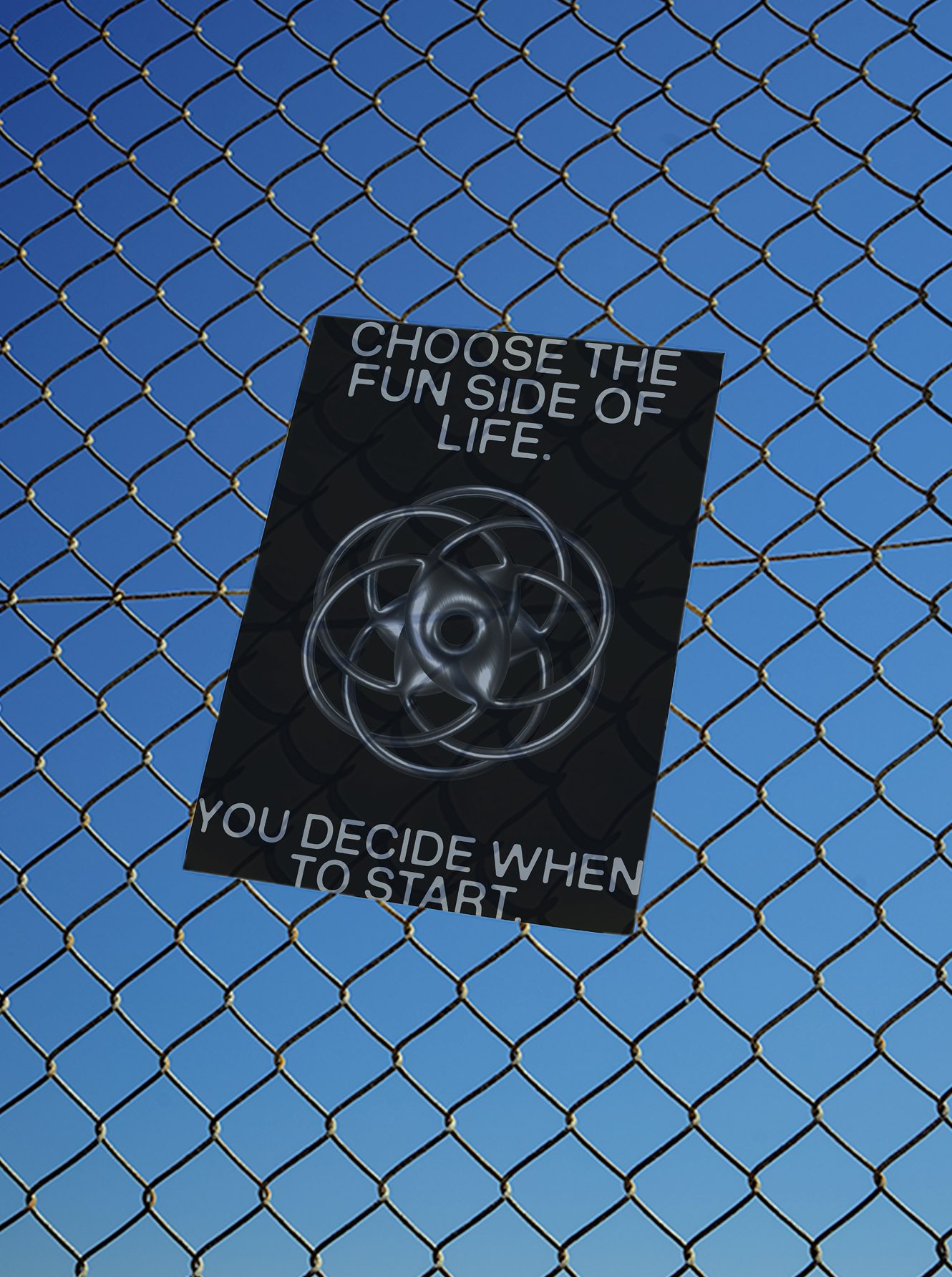 Life of Leisure — poster on fence