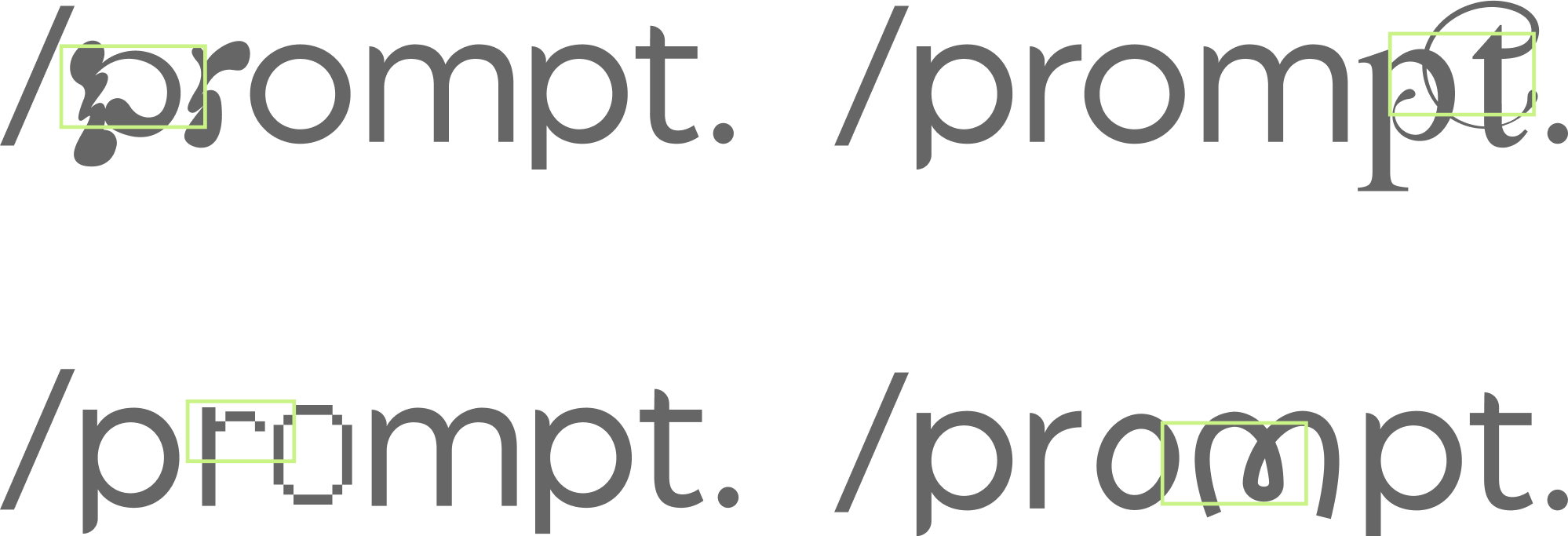 /prompt. generative wordmark