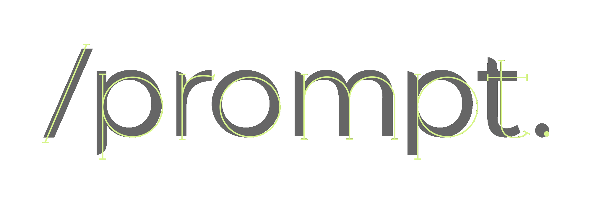 /prompt. — animated wordmark