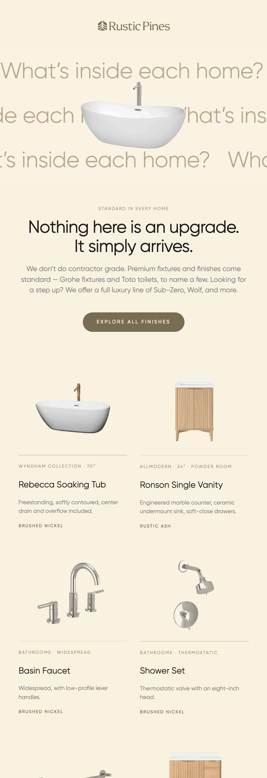 Rustic Pines — email