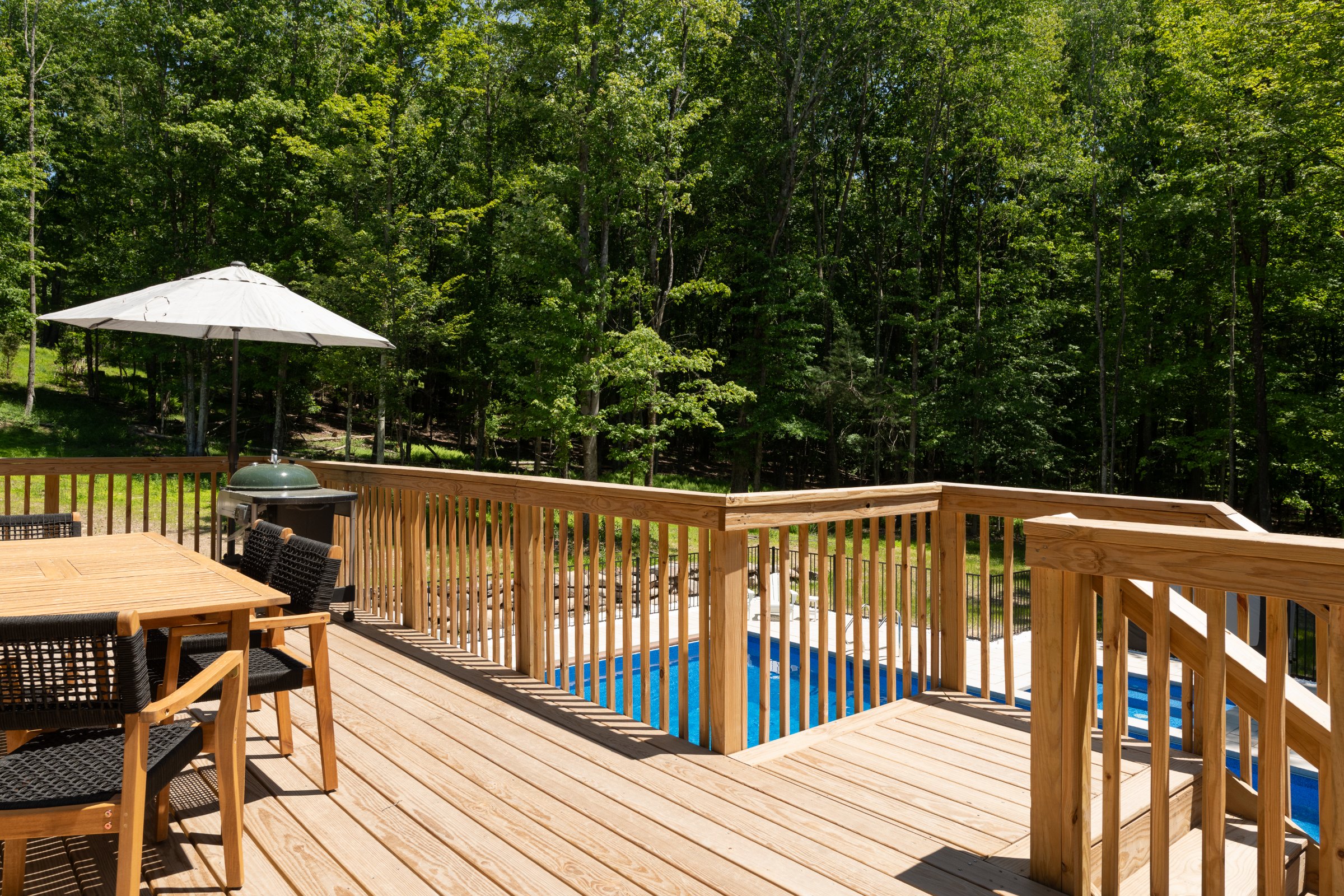 Rustic Pines — deck and pool